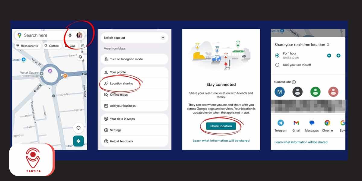آموزش ردیابی با گوگل مپ